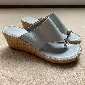Andre Assous Teal Addie Espadrille Wedge Sandals